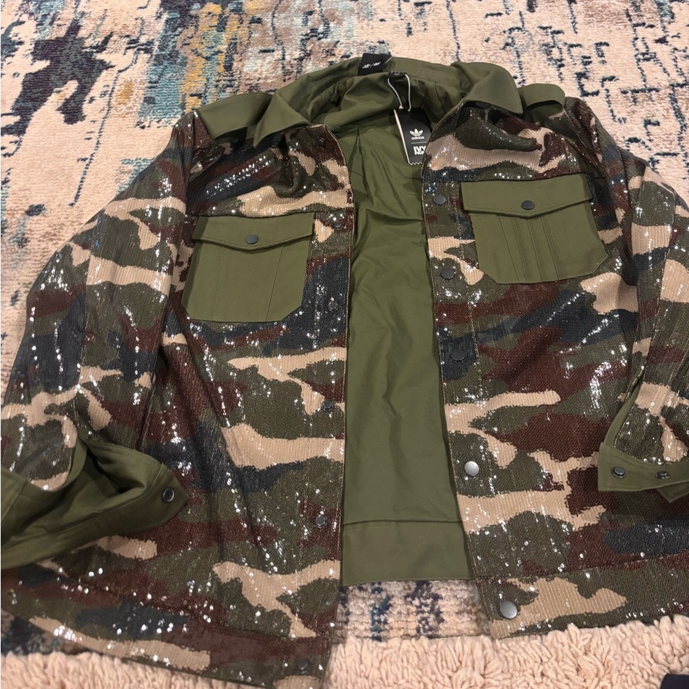 Ivy Park Adidas Camouflage Sequin Jacket